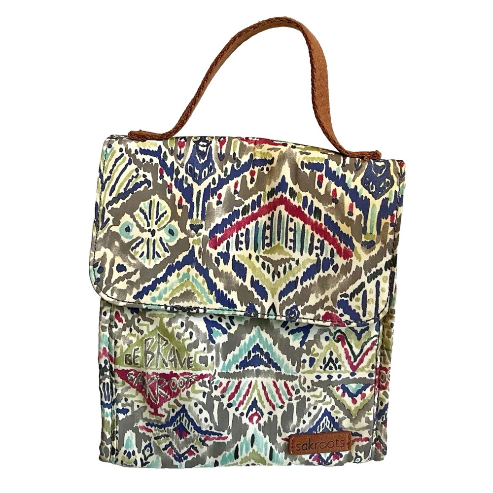 Sakroots Lunch Tote Day Break Bag Insulated‎ Lined Water Resistant Ikat